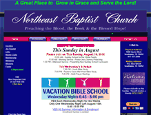 Tablet Screenshot of northeastbaptistchurch.org